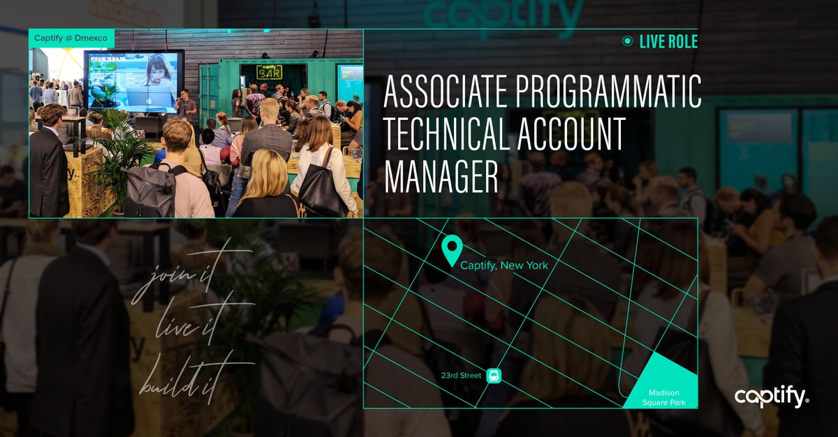 Captify's tweet photo. Live role 🔥@Captify is searching for an Associate Programmatic Technical Account Manager to join our team in NYC. In this role, you'll maintain, develop &amp; grow strategic client relationships in partnership with our Sales team. Find out more &amp; apply here: https://t.co/B4VWHoPHLw https://t.co/5AIrJoXzof