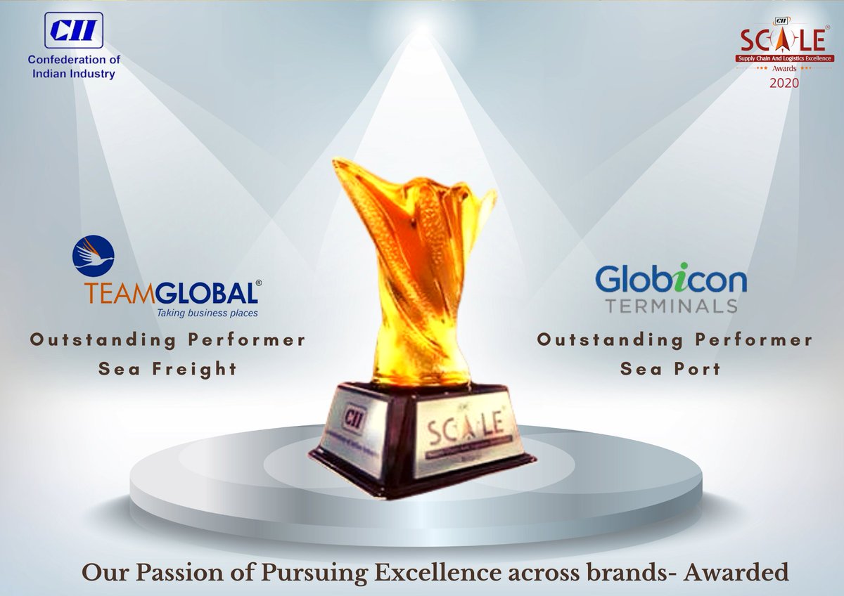 Teamglobal_Log's tweet image. With great pleasure we would like to share that we have been awarded 

Teamglobal Logistics   - Outstanding Performer Sea freight. 

Globicon Terminals - Outstanding Performer Sea Port.

2 brands One passion  Excellence !
