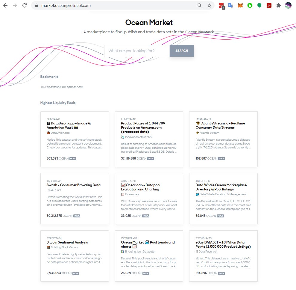 trentmc0's tweet photo. The world's first **data index fund**.

It has the 8 data assets with highest liquidity in Ocean Market. 

Each asset is an @oceanprotocol datatoken. Each gets 1/8 weight in a @BalancerLabs
 pool. 

Link to pool:
https://t.co/fhp8uzKj4O

Info per asset:
https://t.co/t1tOpHgMY9 https://t.co/iYUSxNnzoQ