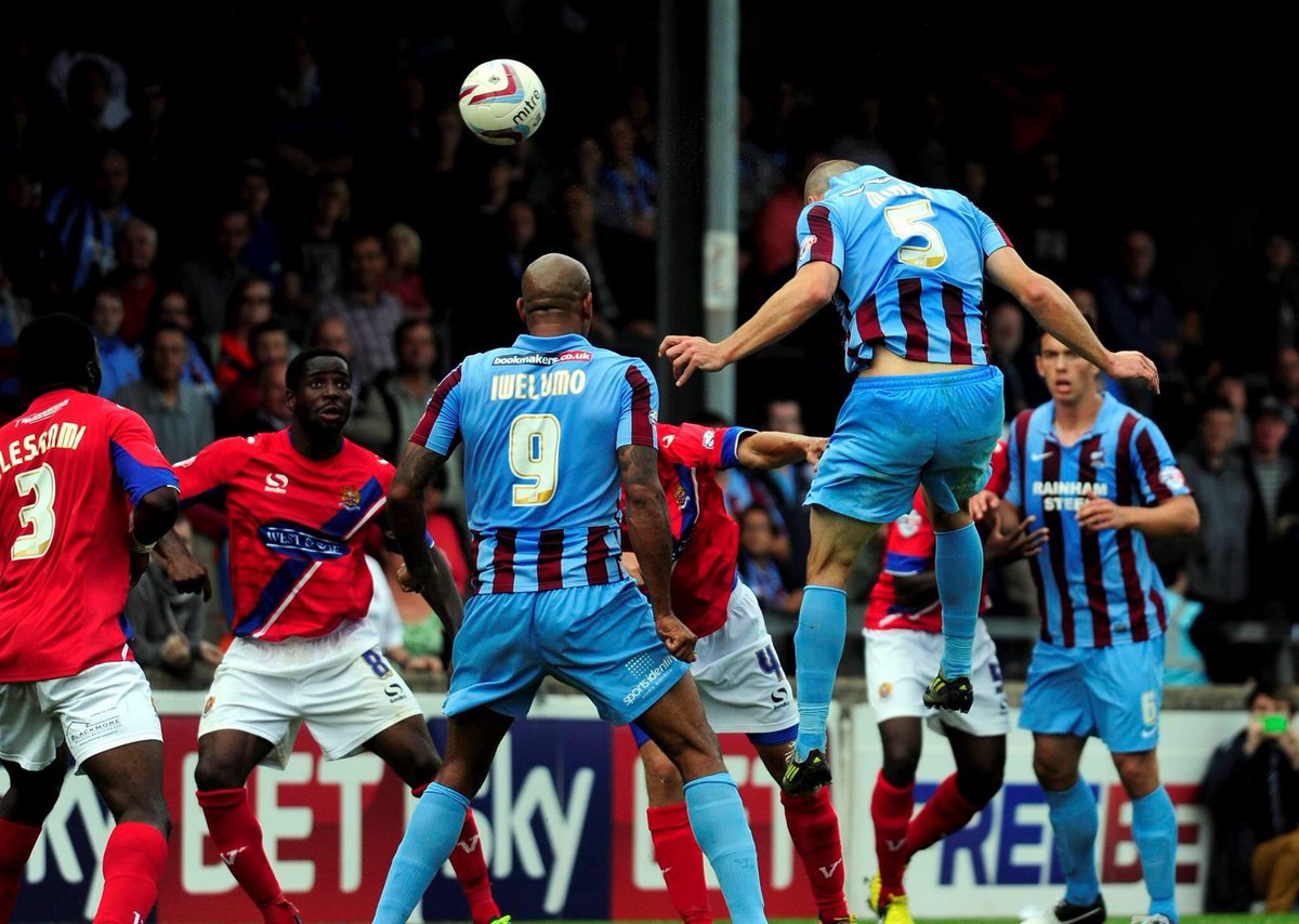David Mirfin scoring at the Donny Road end.