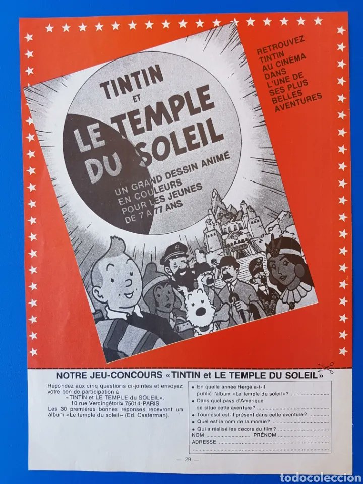 51 years of the premiere in France of 'Tintin et le Temple du Soleil'.Produced by  #RaymondLeblanc and  #Belvision Studios https://www.todocoleccion.net/comics-juventud/gran-lote-articulos-publicidad-tintin-le-temple-du-soleil-templo-sol-belvision-pelicula~x141602137 vía  @todocoleccion 