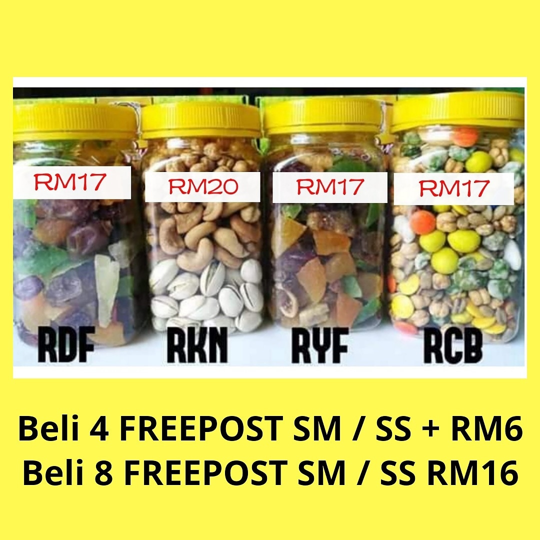 MyNutsSedap's tweet photo. Snek kekacang dan dried fruits yang boleh di makan begitu sahaja😁 nak makan dengan yogurt atau salad pun boleh.😋

Nak jimat duit postage ajak jer kengkawan join order sekali😉 https://t.co/wyJ0gjd8zc