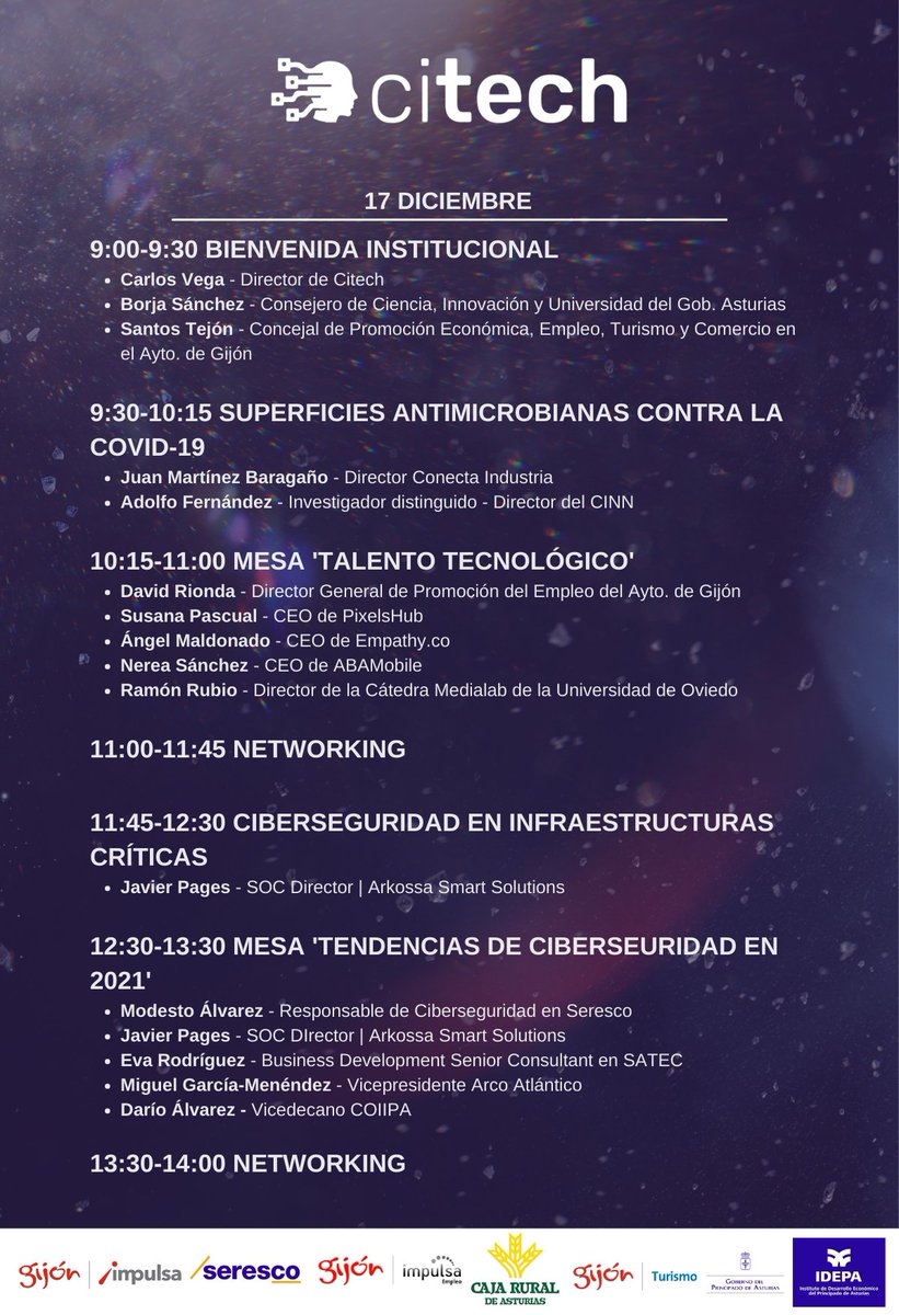 abamobile_sp's tweet image. #CITECH2020 |💥  Recuerda que hoy jueves 17 de diciembre a las 10:15h estaremos en la mesa &apos;Talento Digital&apos; con otras empresas e instituciones asturianas en @Citech_es 

📢  Consulta más información, inscríbete y no te pierdas nada ⬇️
ow.ly/dd3V50CNPzQ 

@conectindustria