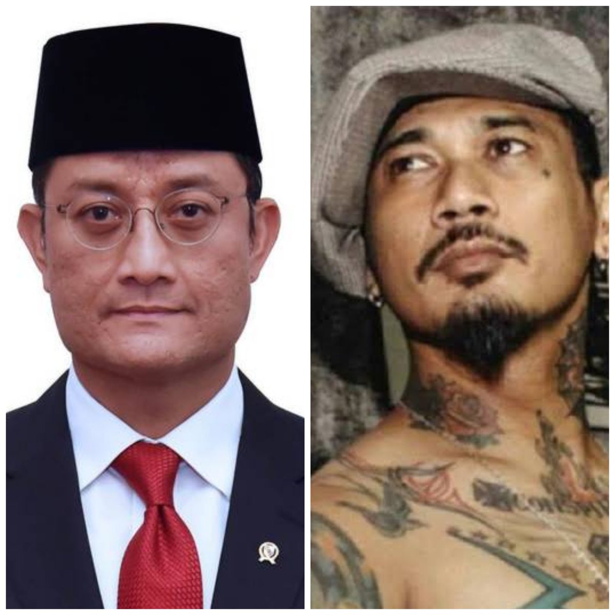 katzen_jammer's tweet photo. MENTERI SOSIAL &amp; DISTORSI SOSIAL

Andai ini 2019, blm pandemi, lu kasih lihat foto ini ke sebanyak mungkin warga yg lu temui sambil tanya "mana yg kira² lbh jujur?". Gw gakin 80% lbh bakal pilih yg berdasi. Kita percapat ke hari ini, lakuin hal yg sama, gue yakin 80% akan... (1) https://t.co/535Lo9OO2H