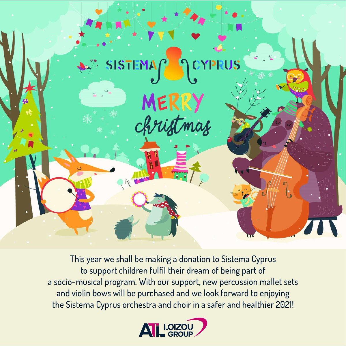 ATL_LoizouGroup's tweet image. Σας ευχόμαστε Καλά Χριστούγεννα, μαζί με τα αγαπημένα σας πρόσωπα και το νέο έτος 2021 να είναι γεμάτο ευτυχία και υγεία. 
#ATL_LoizouGroup #ATLSolutions #ATHLOSIntegrators #MerryChristmas #HappyNewYear #SistemaCyprus #Musicforsocialchange #delltechnologies #dellplatinumpartner