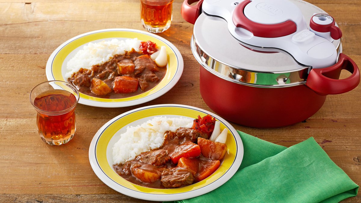 ティファール T Fal 公式 On Twitter ティファールレシピ 今日は カレーライスの日 圧力鍋となべがひとつになった クリプソミニットデュオ で ビーフカレー を作ってみました 煮込み料理でも 加圧時間たった7分 短時間でお肉もお野菜もやわらかな