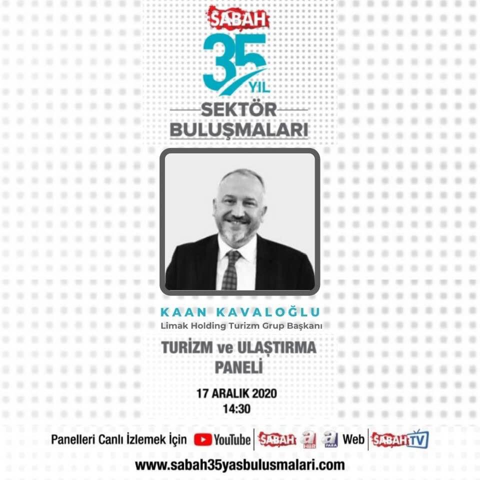 Sabahattiny's tweet photo. Limak Turizm Grup Başkanı Sn. Kaan Kavaloğlu ülkemizin önde gelen sektörlerinden fikir liderlerinin bir araya geleceği Sabah 35. Yaş Sektör Buluşmaları ‘Turizm ve Ulaştırma  Paneli’nde @dilekgunn Dilek Güngör‘un sorularını yanıtlayacak. https://t.co/meVBSTwN7X