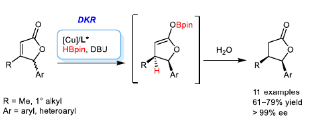 AdvSynthCatal's tweet photo. Accepted communication by Jaesook Yun and co-authors @SKKU_1398 : #Kinetic #Resolution and #Dynamic Kinetic Resolution of γ‐Aryl‐substituted #Butenolides via #Copper‐Catalyzed 1,4‐#Hydroboration https://t.co/kyUU8Lj95v https://t.co/TV4bSlmbCD