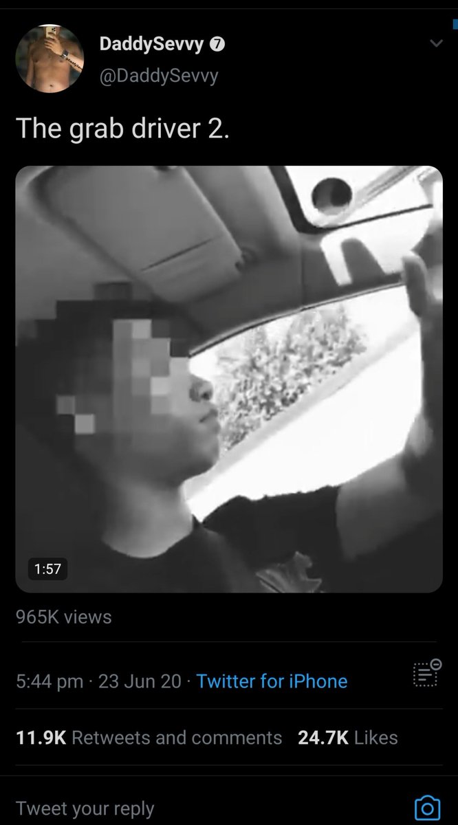 AlterNatoy's tweet photo. Bakit suspended Twitter account na si @DaddySevvy na video na jinakol nya yung Grab driver? Hindi naman pumalag sa jakol yung driver  eh. Sinong may full video Jan ng "The Grab Driver 1 &amp; 2"? Please upload &amp; tag me. DM me. Thank you! https://t.co/aZrVrsl6g3