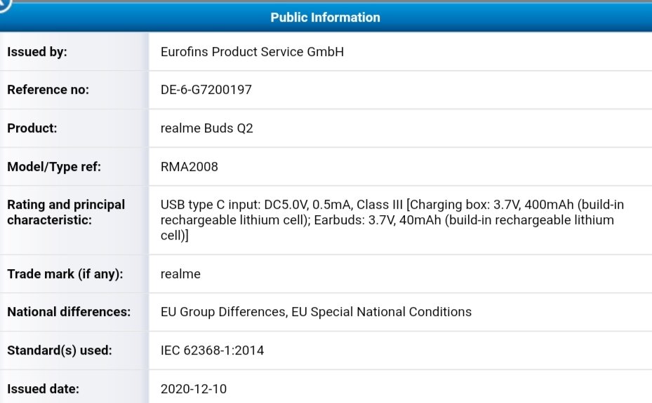 rudhranandu's tweet photo. realme X60 Pro (RMX3092) and realme C20 (RMX3061) clears BIS certification, realme C20 (RMX3063) comes with 5000mAH battery and 10W charging clears CQC certification and realme Buds Q2 (RMA2008) clears EPSG certification.
#realmeX60Pro #realmeC20 #realmeBudsQ2 https://t.co/Nj6SM6FhOU