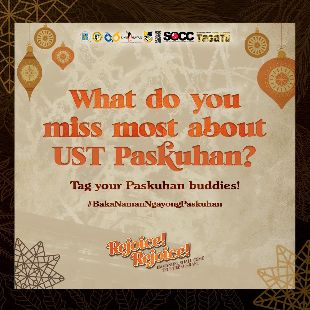 ustigertv's tweet image. Missing Paskuhan? We surely miss it too. We’d love to hear from you so join in on the conversation and tell us what you miss most about UST Paskuhan. Don’t forget to tag your Paskuhan buddies! 

#USTPaskuhan2020