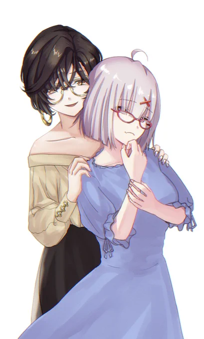 ショート巴さんとフラレガイガールのショート健屋さん
そしてメガネ差分…😙

#Crossick #巴絵 #いらすこや 