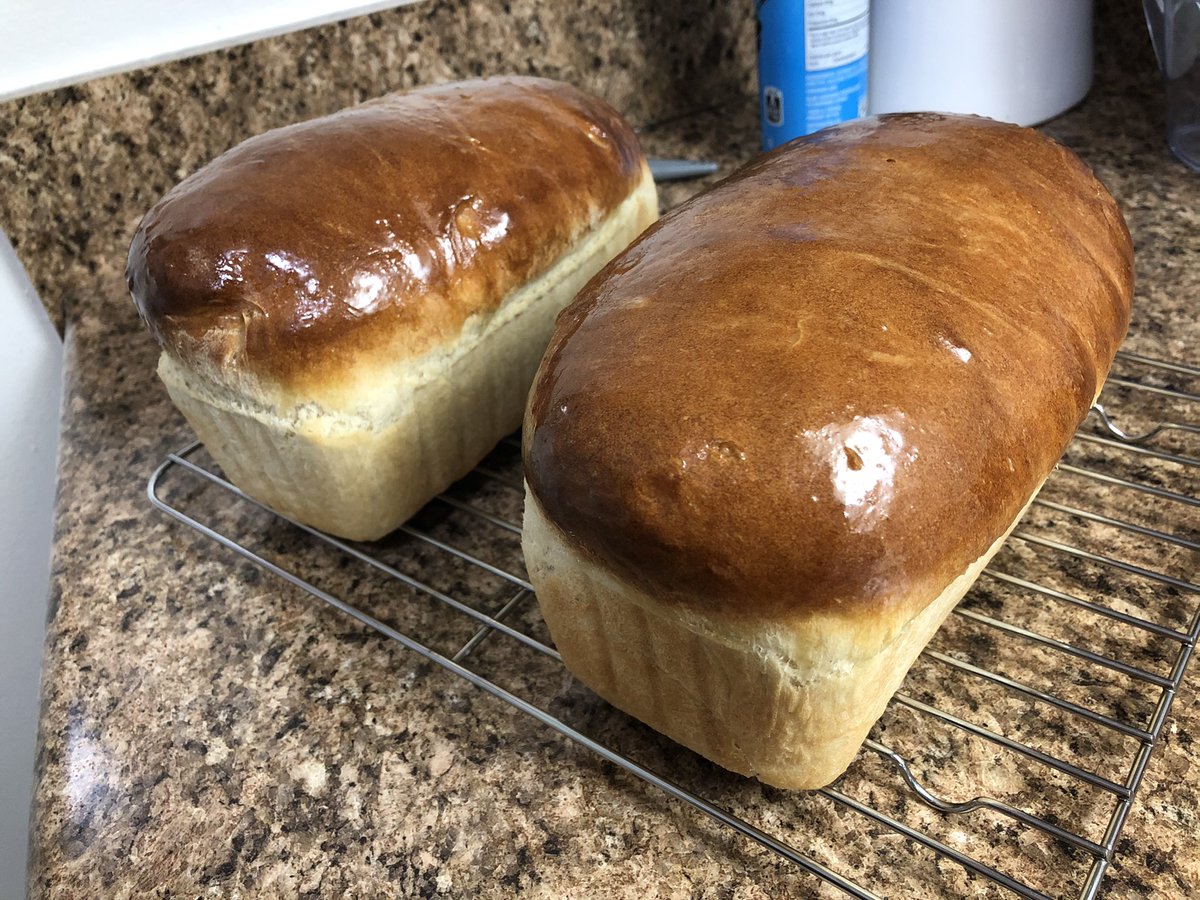 Obsoleteist's tweet photo. My first time making loaves of bread! Turned out delicious #firsttimebaker #baking #bread #cooking https://t.co/tFXfdMGZJZ