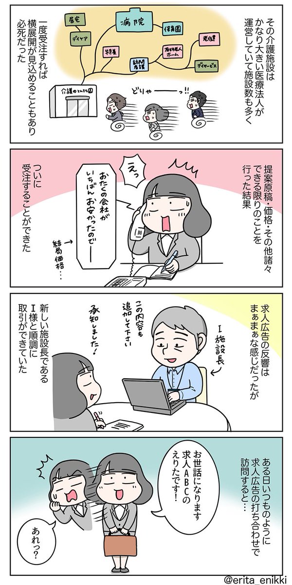 『介護施設長と口コミ掲示板に立ち向かった話』(1/4)
インスタで描いていた話が完結したのでまとめました。
お手すきなときに読んでもらえたら嬉しいです。 