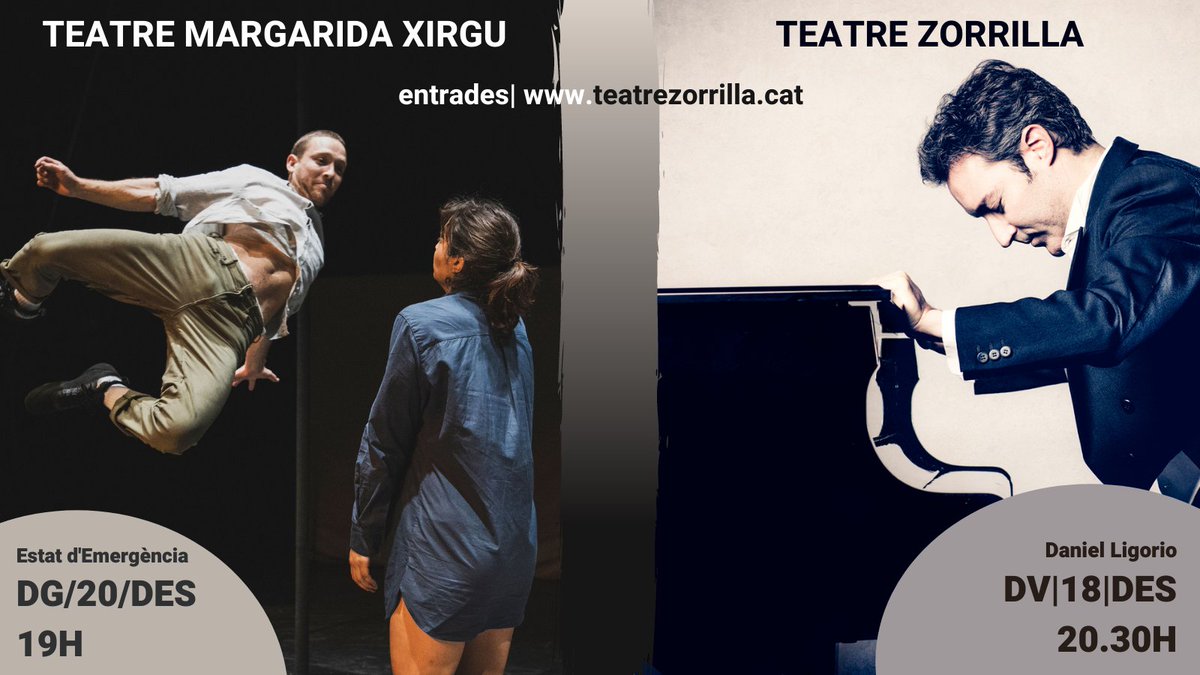 zorrillabdncat's tweet photo. Cap de setmana de MÚSICA i CIRC a #Badalona!
#DANIELLIGORIO ens oferirà un gran repertori de #Beethoven ➡️Divendres 18/12 a les 20.30h al #TEATREZORRILLA
#ESTATDEMERGÈNCIA de la #ProduccióNacionaldeCirc ➡️Diumenge 20/12 a les 19h al #TEATREMARGARIDAXIRGU
#PNCirc #Beethoven250 https://t.co/jrlN94Y3iB