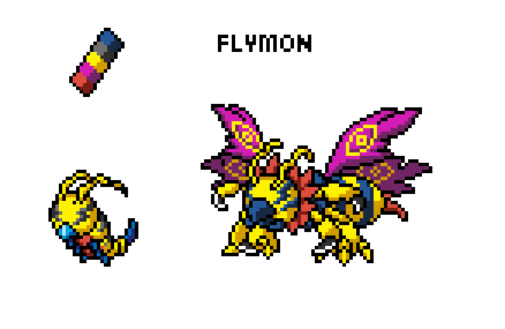 하까 Digimon Flymon Pixel Art デジモン フライモン ドット絵 T Co Cwedzx8uk0 Twitter