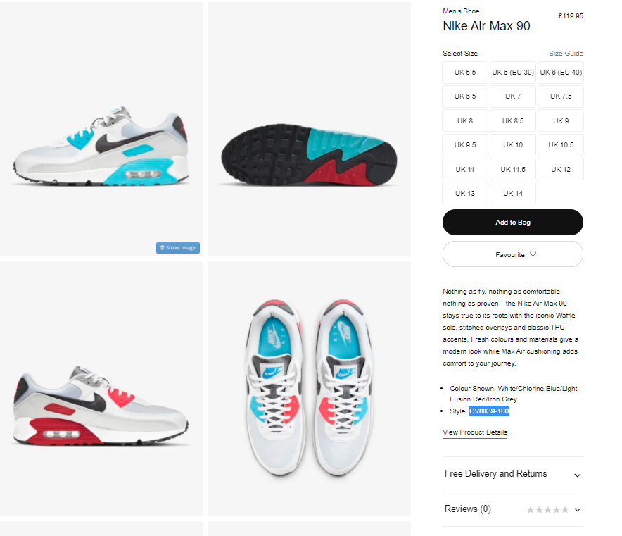 chlorine blue air max 90