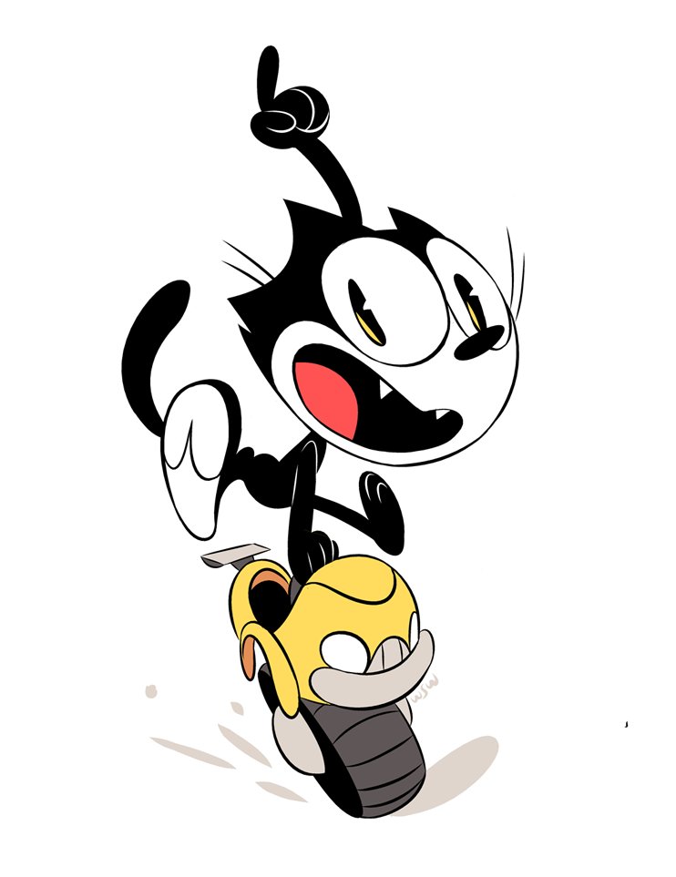 Felix A Cat Scare Tt W のイラスト