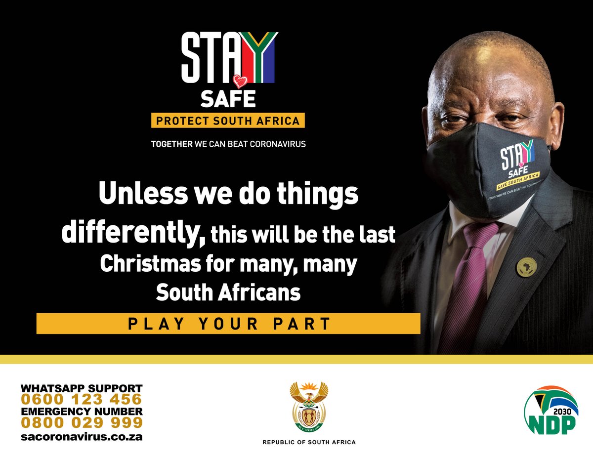 Unless we do things differently, this will be the last Christmas for many, may South Africans #PlayYourPart