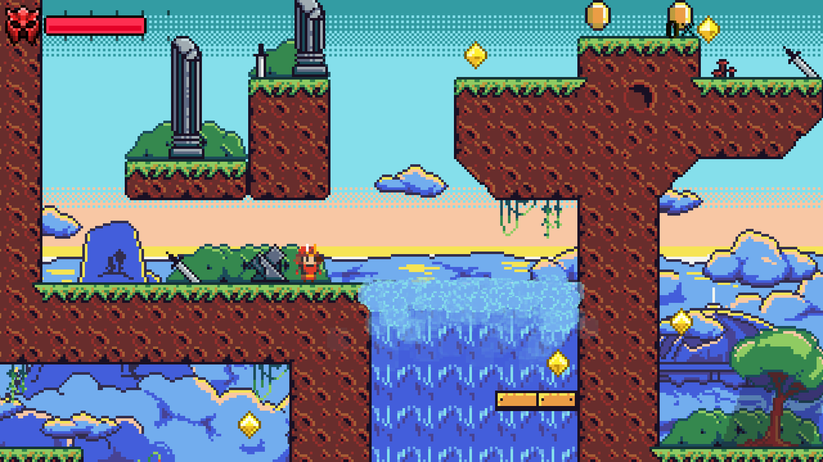 apo5to1's tweet photo. Hello friends! New Waterfall sprite! Enjoy⚡️😈🎮🤟😃
#screenshotsaturday #project_Samurai #gamedev #indiedev #pixelart #platformer #game   #indiegame #everygameever #indiewatch https://t.co/ZfF05wykzU