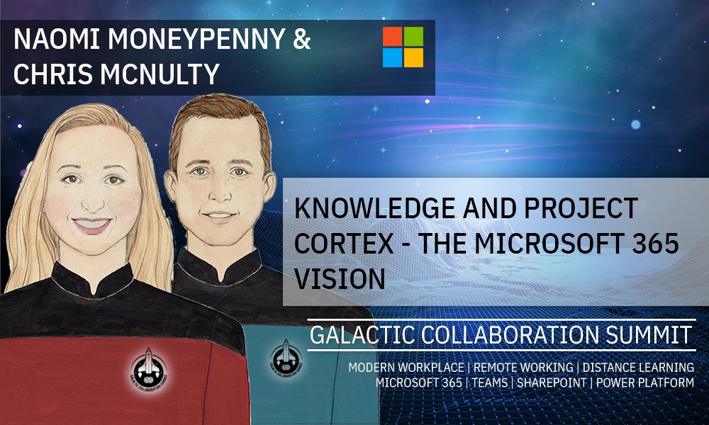 collabsummit's tweet photo. In a world of rapid change, harnessing knowledge empowers people to act quickly, and organizations to be resilient.
For the #GalacticSummit @nmoneypenny & @cmcnulty2000 "Knowledge and Project Cortex–the Microsoft365 Vision"
Log in and watch live stream.
https://t.co/vXaV7Edjxr https://t.co/3TQKAYSf3N