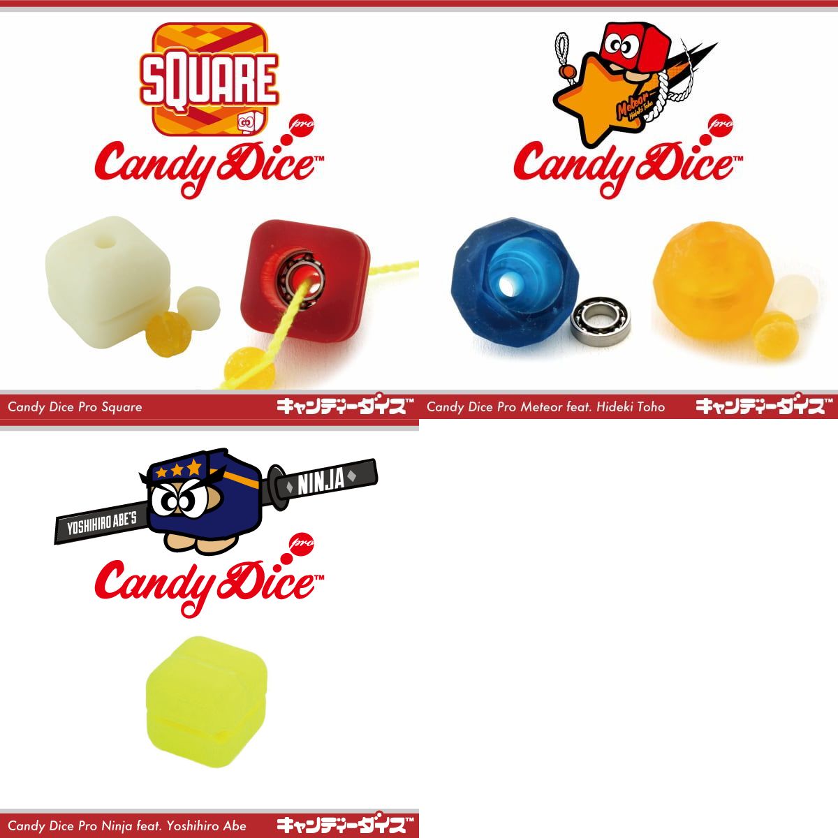rewindworldwide's tweet photo. [World WIde Restock]
Candy Dice Pro - Square, Meteor, Ninja. Get yours while they last!

https://t.co/94AXeDHCTD

#yoyodrop #rewindyoyo #rewindusa #todaysthrow #CandyDice #CandyDicePro #5Ayoyo #freehand #counterweight https://t.co/w9yZhSjEYL