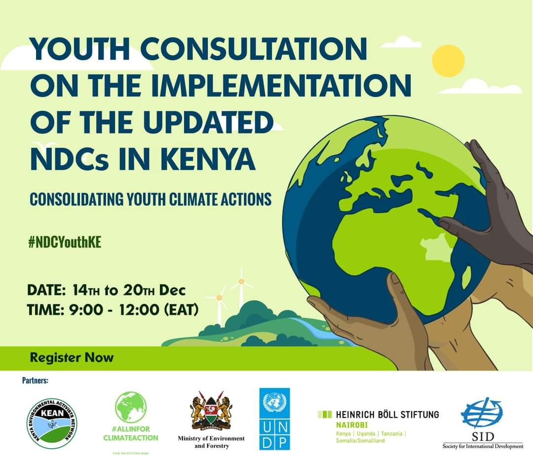 MyearthspaceI's tweet photo. MESI has been part of the week- long youth consultation on the newly updated NDCs in Kenya. Impressive insights and actions from the youth coming out.
#NDCYouthKE #KEAN #Allinforclimateaction #ParisAgreement #ClimateAmbitionSummit #ClimateAction @WinnieCheche https://t.co/21EyocH7Nz