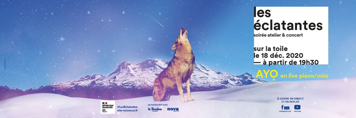 citedessciences's tweet photo. 🎵 Demain soir, ne manquez pas #LesEclatantes en édition numérique !

Dès 19h30, la @citedessciences s’invite chez vous avec un concert et une initiation au #bruitage.

 Ayo vous embarquera pour un concert confidentiel, en piano-voix. Un moment magique😍 

https://t.co/EZfP7hcnIL https://t.co/qsc23qiEtH