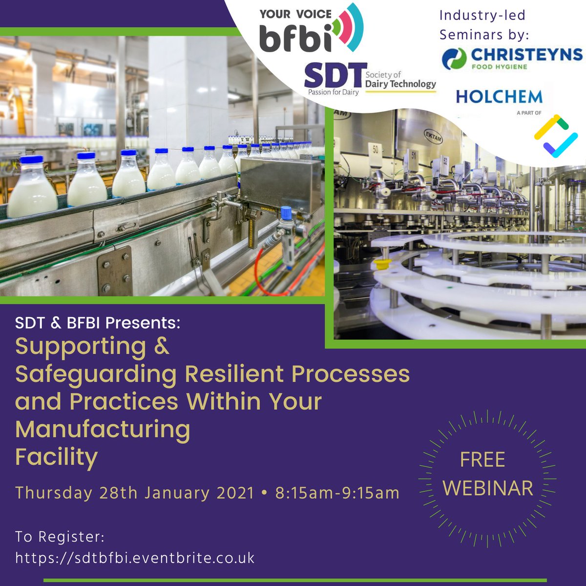BFBi (@bfbi1907) on Twitter photo Secured your space yet?
Join us and speakers from @Holchem, <a href="/ChristeynsUK/">Christeyns UK</a> & @iAuditorbySC discussing "Safeguarding Resilient Processes & Practices in Manufacturing Facilities"
Date: Thurs 28th Jan 2021
Where: Virtual
Time: 8:15-9:15am
Register here: sdtbfbi.eventbrite.co.uk Secured your space yet?
Join us and speakers from @Holchem, <a href="/ChristeynsUK/">Christeyns UK</a> & @iAuditorbySC discussing "Safeguarding Resilient Processes & Practices in Manufacturing Facilities"
Date: Thurs 28th Jan 2021
Where: Virtual
Time: 8:15-9:15am
Register here: sdtbfbi.eventbrite.co.uk