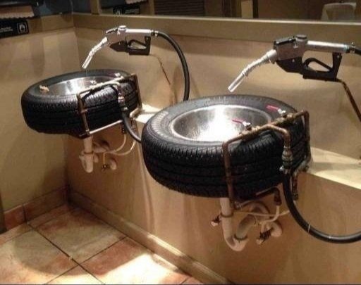 Thread of car parts reused as household items