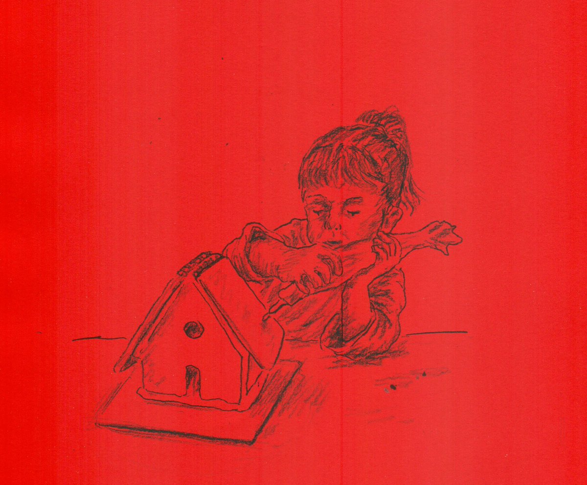 chapin1971's tweet photo. Making gingerbread houses is a fun activity for the holiday season. #happyholidays #gingerbreadhousemaking #holidayseason #charcoaldrawings https://t.co/XJqsnCcdwq