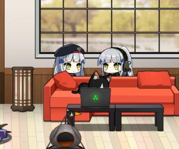 johnbas26's tweet image. HK-416 be vibing with herself.