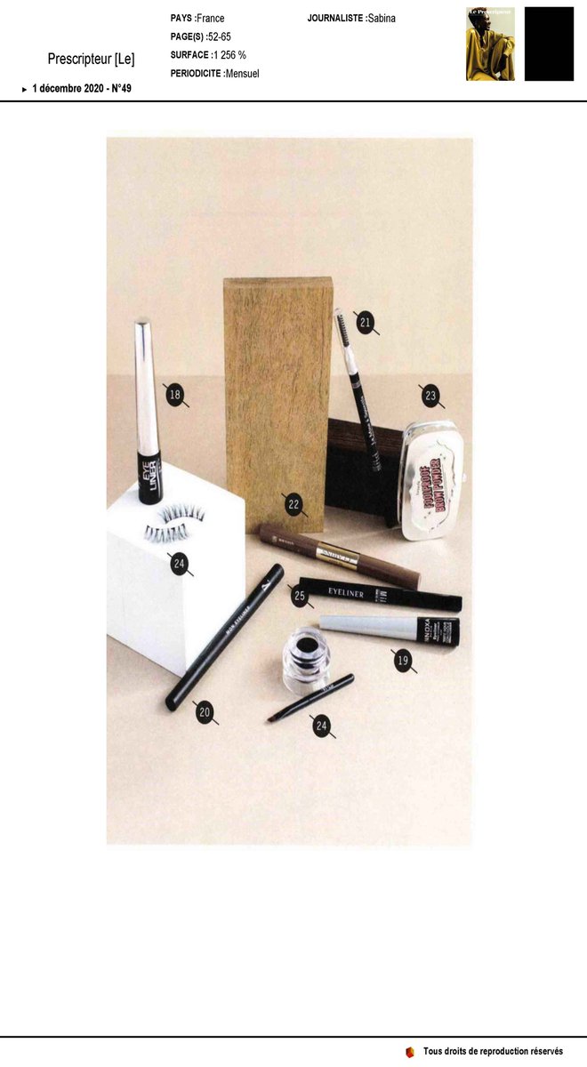 Trop contente de ces très belles parutions de nos marques <a href="/innoxafr/">INNOXA Laboratoires</a> et <a href="/TLeClercParis/">T.LeClerc</a>  dans <a href="/PL_Society/">Prescription Lab</a>    ❤️💥💥✨
Notre mascara #biosource, notre #eyeliner, notre sublime #palette ombres à paupières et notre mine à #sourcils sont mis à l'honneur ✌️💪