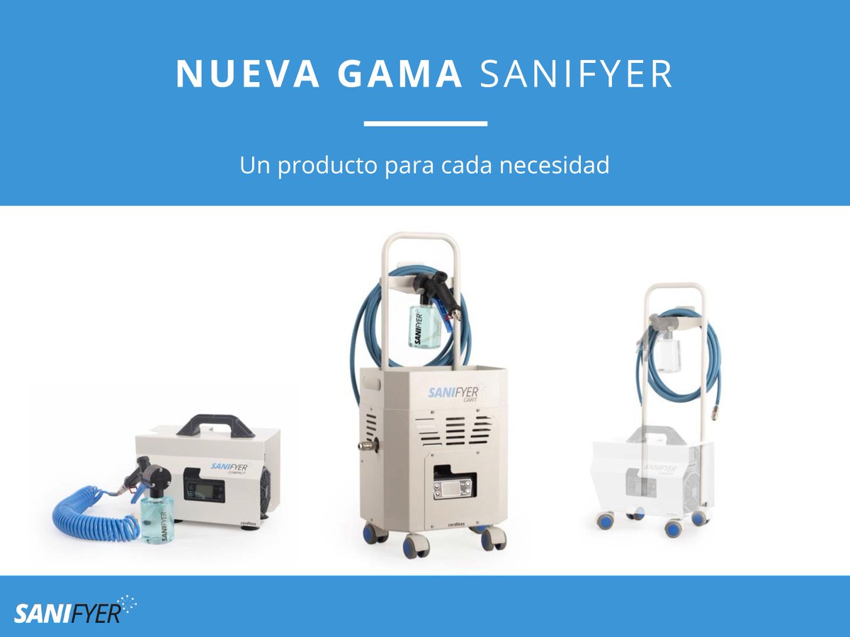 sanifyer's tweet photo. Descubre la nueva gama de productos #Sanifyer para la #desinfección en https://t.co/HWb73UOCvu: Sanifyer Compact y Sanifyer Cart. ¡Un producto para cada necesidad!

@aspelasociacion @Rev_Limpiezas @revista_EyL
 #COVID19 #LimpiezaValorEsencial  #LimpiezaProfesional #LimpiezaPro https://t.co/CX1F8ab9nd