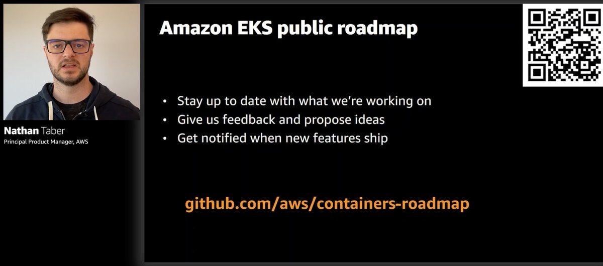 Amazing AWS EKS Roadmap. Super awesome. <a href="/awscloud/">Amazon Web Services</a> #awsreinvent2020 🦸