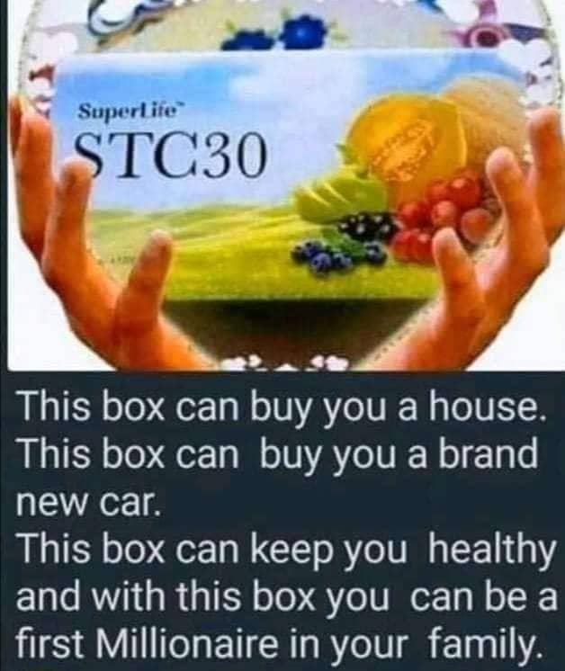 EdithChinasa3's tweet photo. @HenshawKate I sell Superlife products. STC30 restores, rejuvenate and heals dead cells. Give it a trial for all health issues. You can also earn massively by becoming a partner. Chat me up now on WhatsApp 08169136754. https://t.co/Lg8ixwPODr