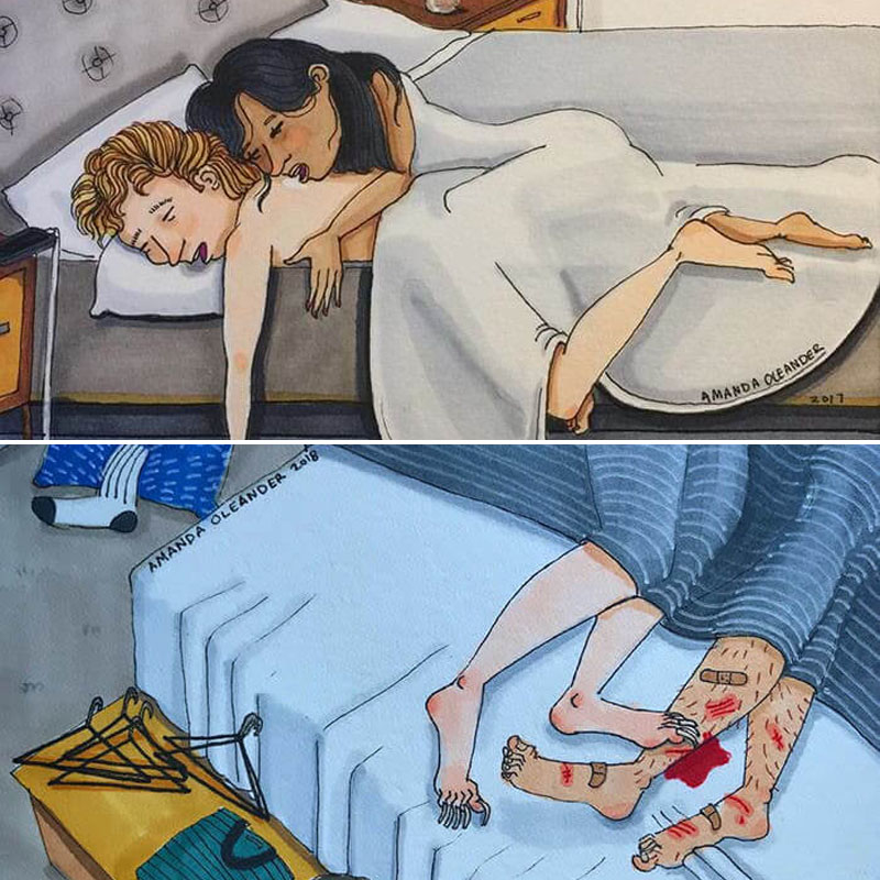 Kueez1's tweet photo. These photos give you an honest and hilarious look inside what life is really like in a long-term relationship 👫 #couple #honest #funny