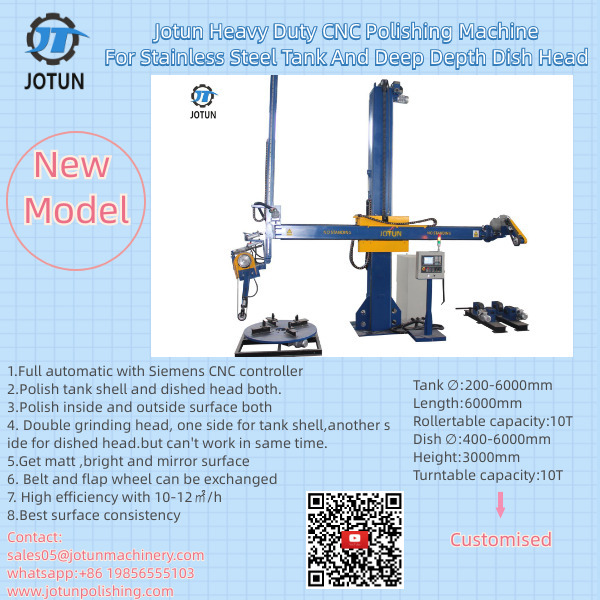 JotunFiona's tweet image. Jotun Heavy Duty CNC Polishing Machine 
#cncmachining #jotunpolishingmachine #automaticgrindingmachine #stainlesssteeltanks #surfacetreatment#ssvessels#tankgrindingmachine#dishheadpolishmachine #weldingseampolishingmachine #weldingseamgrindingmachine #surfacegrindingmachine