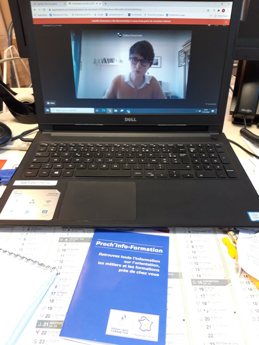 Angelmarquant's tweet photo. Le Proch Info Formation de la Mef de St Quentin participe au webinaire du C2RP qui nous présente ce matin l'outil CLEOR
#c2rp #orientation #decouvertemetiers https://t.co/75l6TtxvTL
