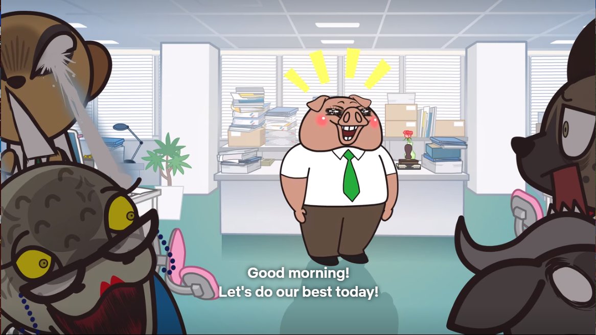 LNguyen2205's tweet photo. Here goes a #chaos in the #accountingdepartment.
#aggretsuko #aggretsukoseason1 #sanrio #haida #director #ton #komiya #tsubone #yagyu #manager #work #netflix #japan @aggretsuko @sanrio @netflix @NetflixANZ @NetflixJP @NXOnNetflix https://t.co/1Wvi6l2tgj