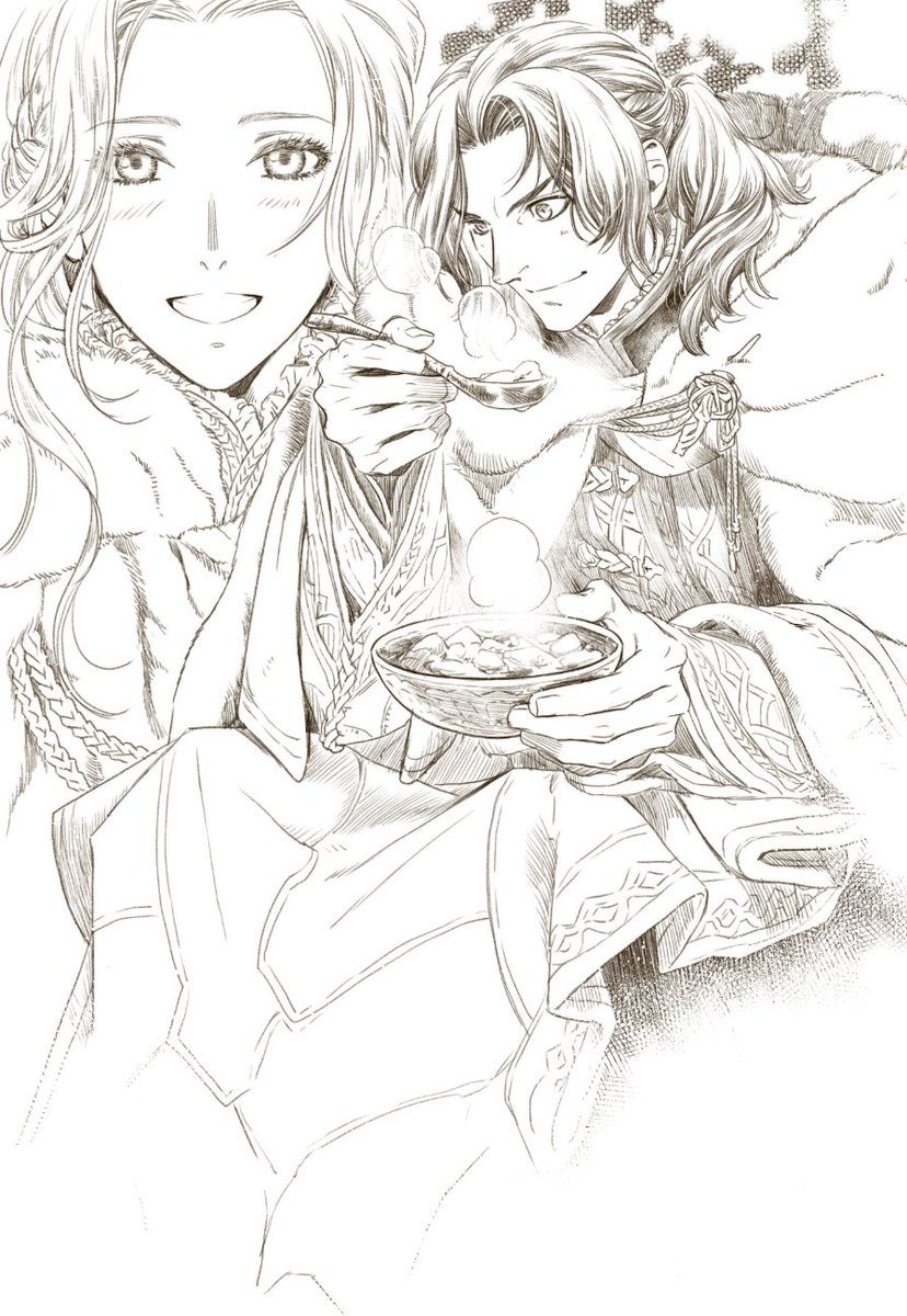 わーい✨ランクイン記念SSやったーヾ(*'∀`*)ノ で、ネタバレにならない(けど誤解されそうな)イラスト https://t.co/axFpLC4noL