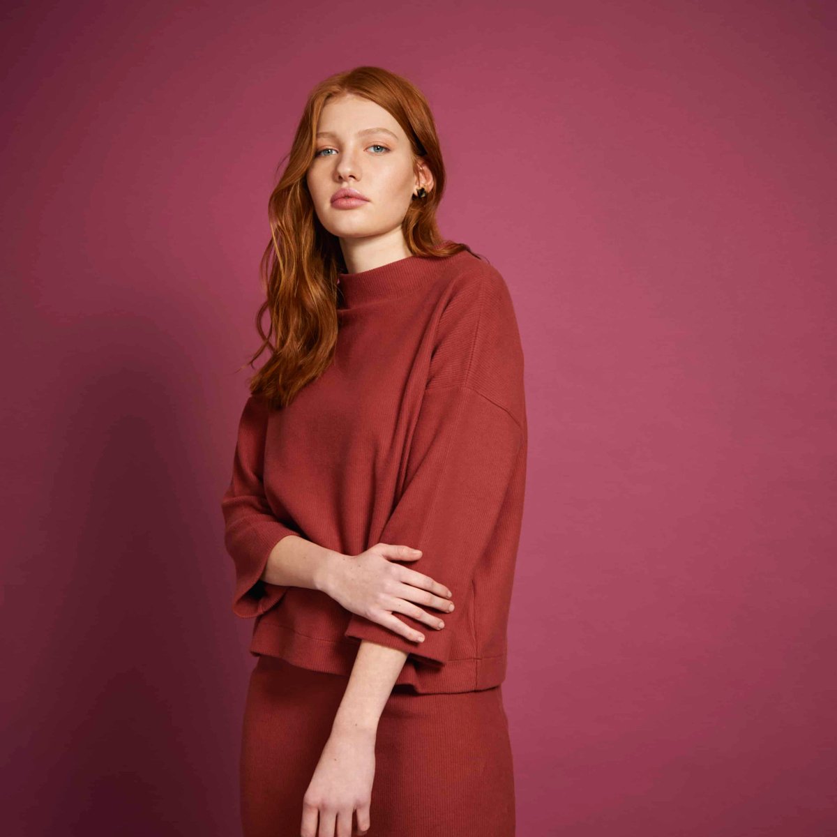 The warm Kallisto sweater has been restocked in the beautiful #framboise color. Get yours soon! supergoods.be/products/jan-n…