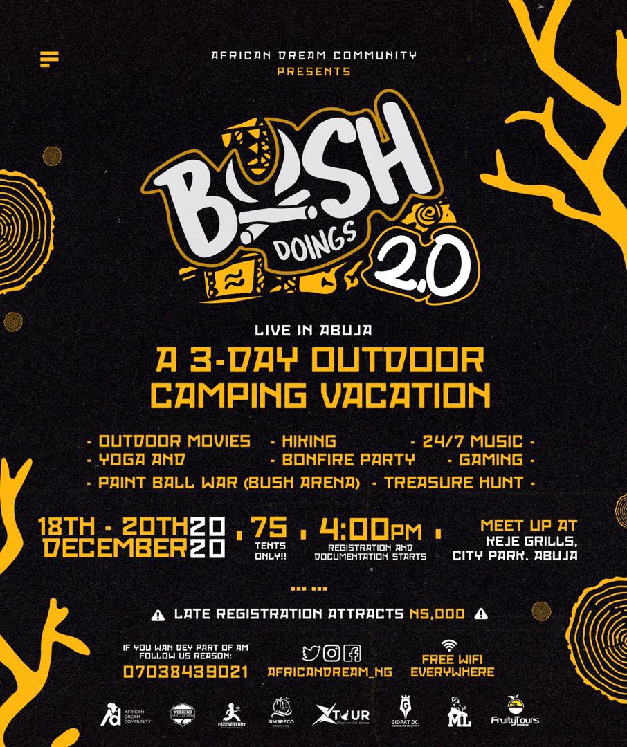 realkingss's tweet photo. Itβs 1day to #BushDoings
Just hope youβve gotten your ticket by now πββοΈπββοΈ if not hurry before its too late
Get your tickets π«π
https://t.co/2hrkS4KSqn https://t.co/VZ9Go04aOu