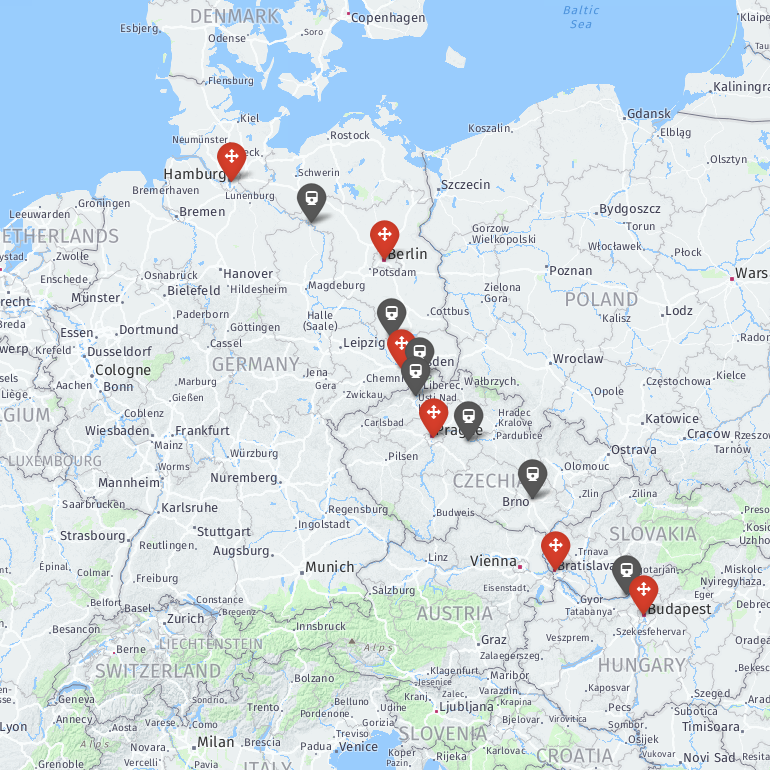 EuropeByRail's tweet photo. Our #RouteoftheDay is titled 'Four Capitals in a Day' – but we're sure you'll want to take your time on this one... explore the map in more detail here: https://t.co/rx6qZrmvq4 https://t.co/4ghp7UkLqx