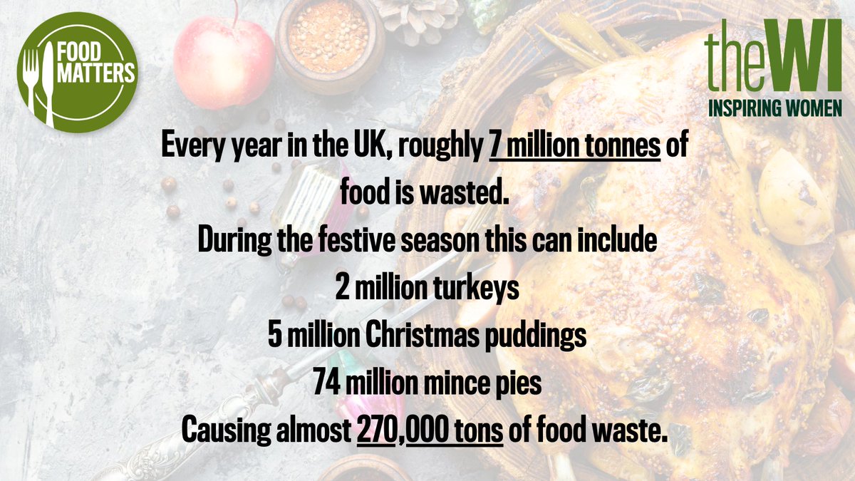 WomensInstitute's tweet photo. According to @WRAP_UK, the greenhouse gas emissions associated with a year's worth of potatoes thrown away from UK homes is capable of melting almost 1 million square meters of Arctic Ice. The festive time can often play a major role in the amount of food we waste. 1/2 https://t.co/Pmmcm2N6gr