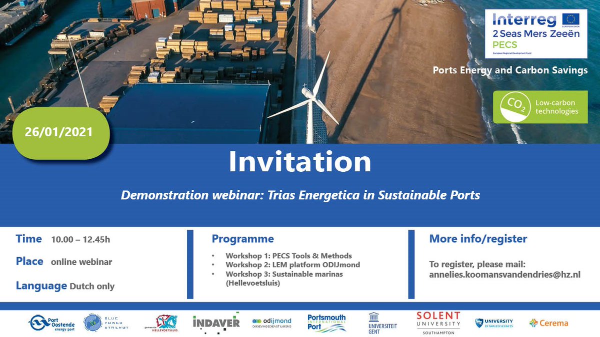 PECS 2 Seas (@pecs_proj) on Twitter photo Invitation to the first of our series of demonstration webinars in 2021! First up: our Dutch partners in the <a href="/PECS_proj/">PECS 2 Seas</a> @gemeenteHsluis <a href="/odijmond/">OD IJmond</a> <a href="/HZeeland/">HZ - handle holder</a> <a href="/Interreg2Seas/">Interreg 2 Seas</a>
pecs2seas.eu/news-events/in…
#sustainableports #energysaving #carbonsaving Invitation to the first of our series of demonstration webinars in 2021! First up: our Dutch partners in the <a href="/PECS_proj/">PECS 2 Seas</a> @gemeenteHsluis <a href="/odijmond/">OD IJmond</a> <a href="/HZeeland/">HZ - handle holder</a> <a href="/Interreg2Seas/">Interreg 2 Seas</a>
pecs2seas.eu/news-events/in…
#sustainableports #energysaving #carbonsaving