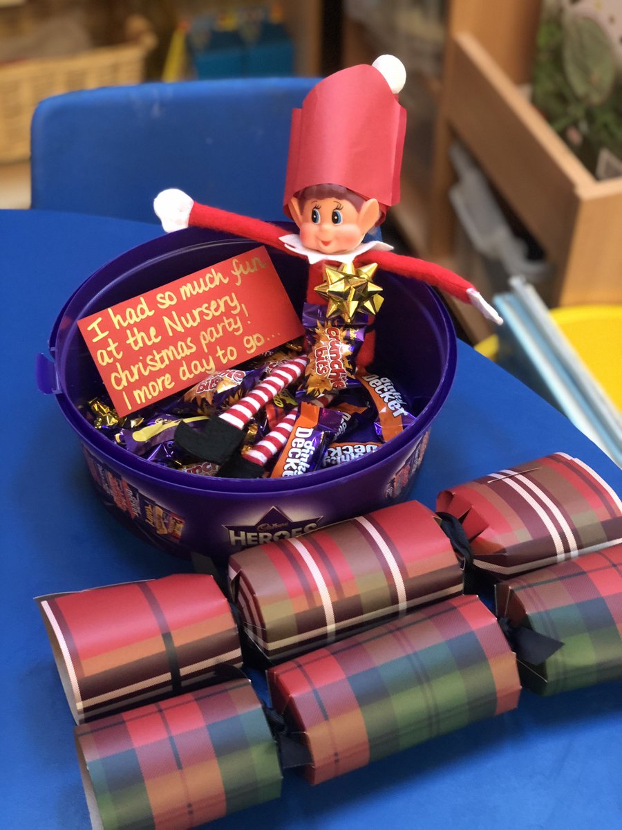 It seems our elf stayed and carried on the Nursery party yesterday! He’s on Christmas holiday countdown! 😃🎄✨