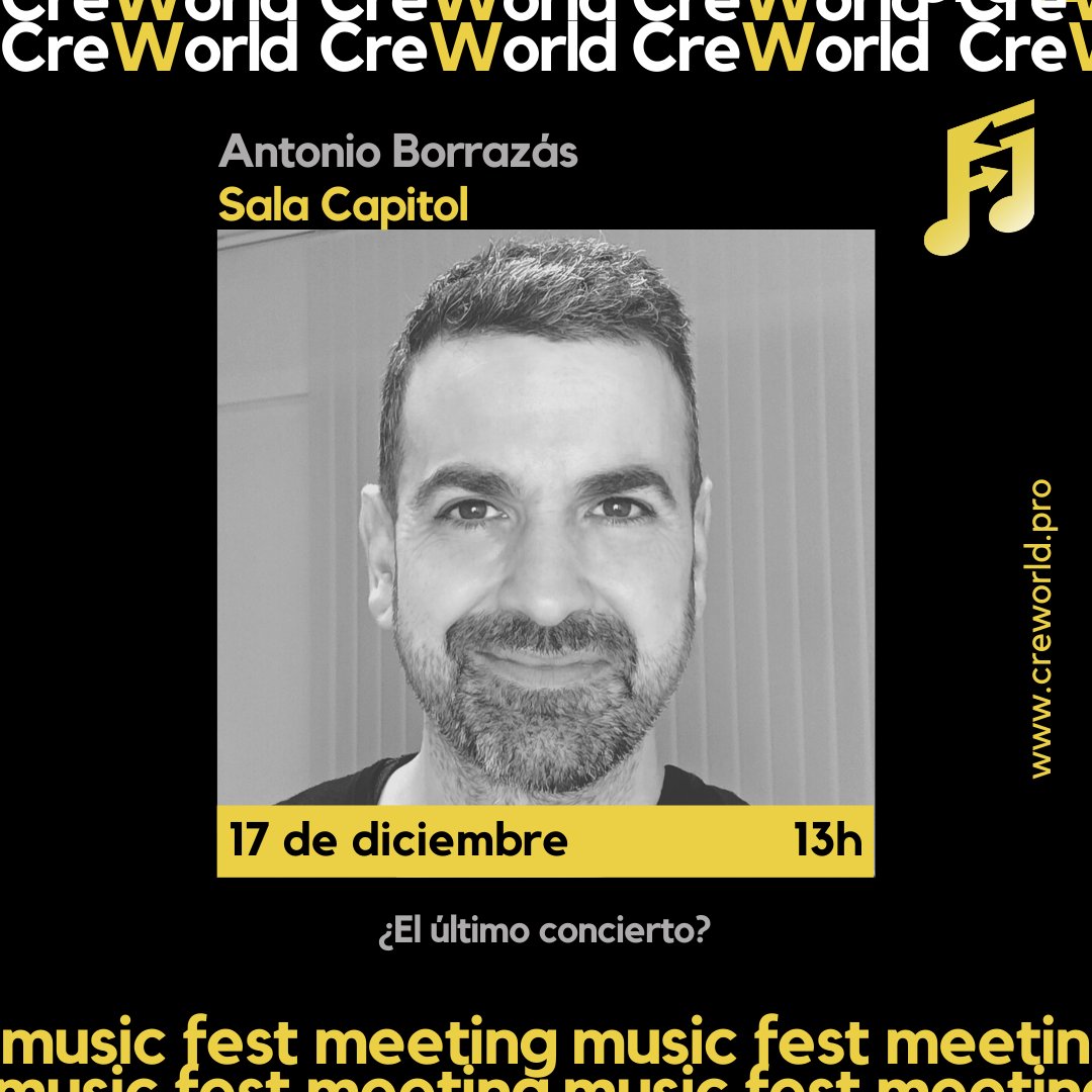 CreWorldMusic's tweet photo. ✔︎ Antonio Borrazás - Director de programación de la @SalaCapitol https://t.co/dWHkGOFawj