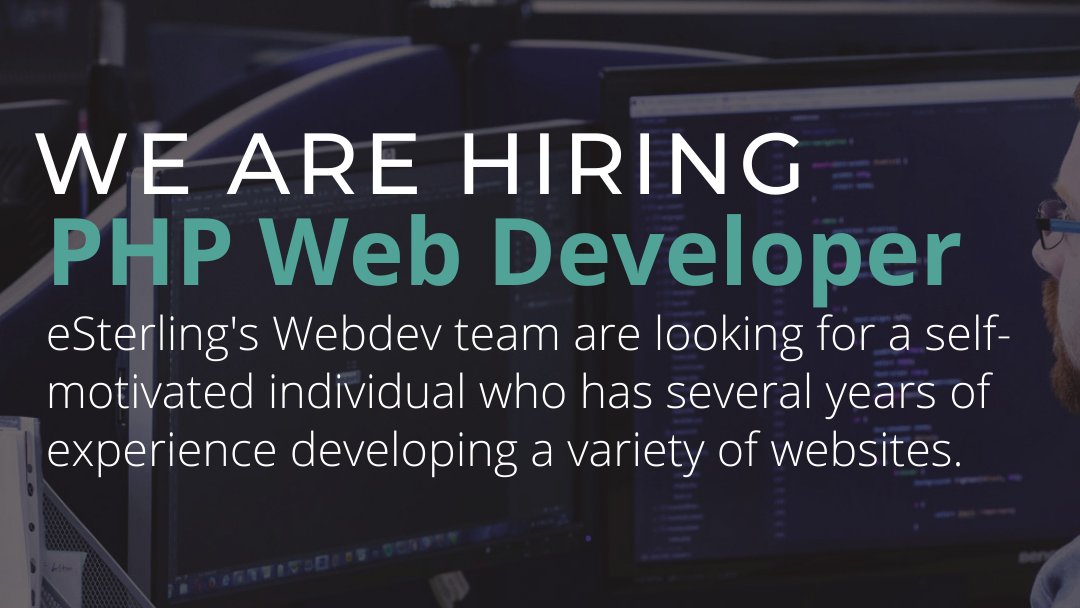 eSterlingGroup's tweet photo. Do you show attention to detail &amp; ability to uphold your work to best practices &amp; high standards?Are you someone who welcomes a challenge &amp; has an appetite for building web based solutions. You'll fit right in!

https://t.co/FArVUTrWB0

Email your CV to careers@esterling.co.uk https://t.co/ARTngmm27V