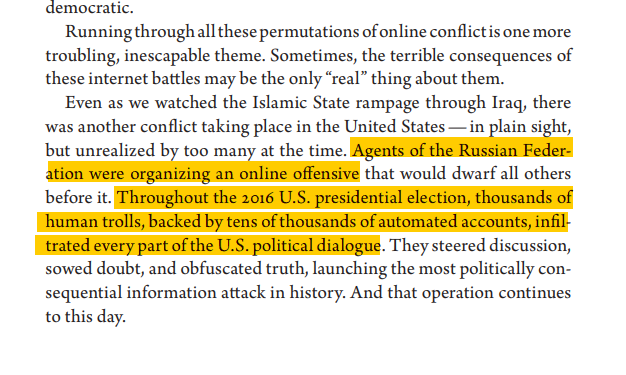 In 2016 US elections, Russia was trying to influence the US presidential elections through an army of online bots, which gives us a fair idea of how much do world powers value this new dimension of warfare. 15/n